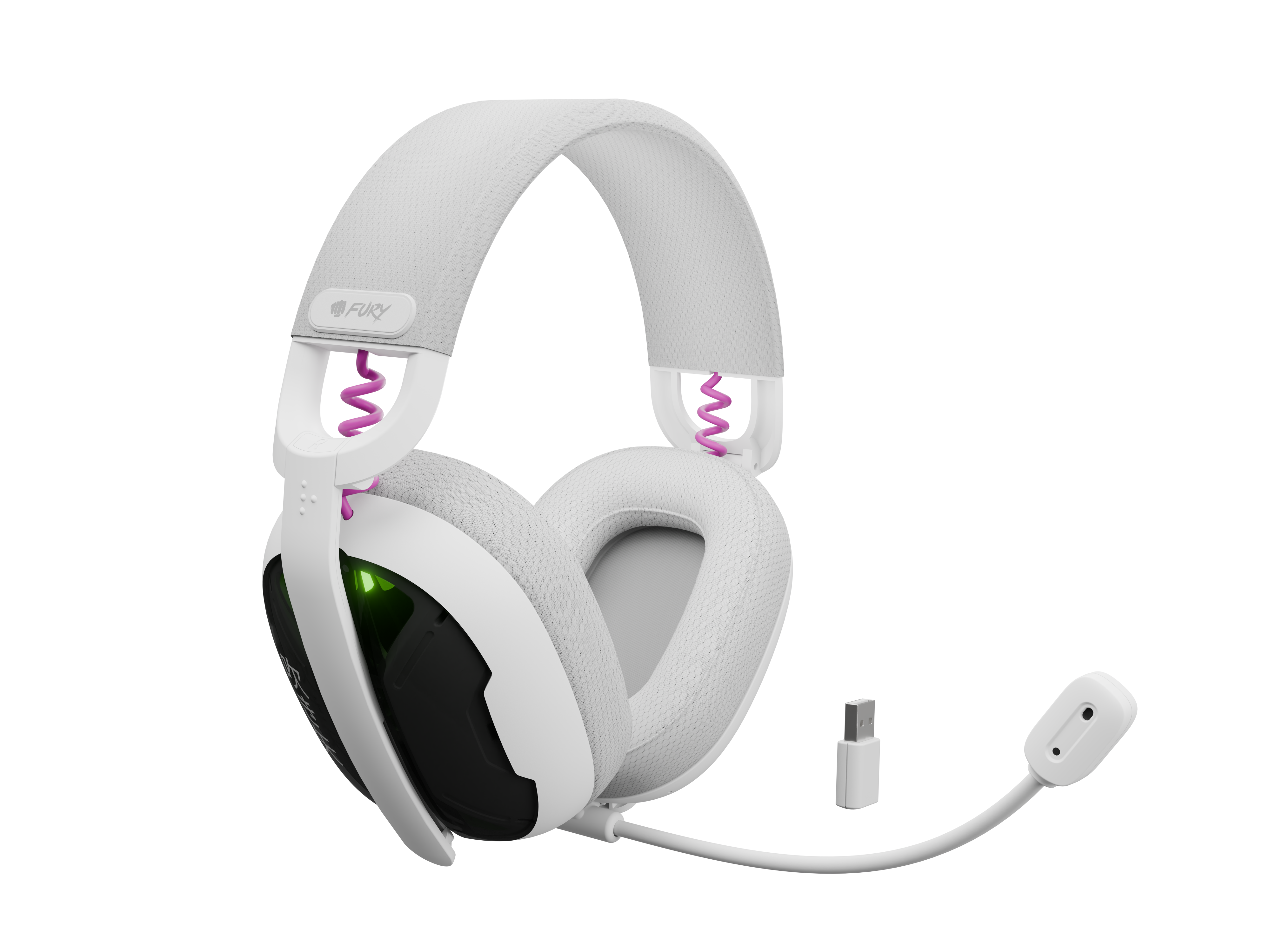 Fury Gaming Headset | Fukiya F6 | Bluetooth | Over-Ear | Microphone | Wireless | White
