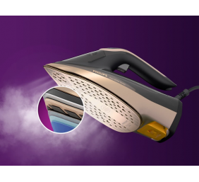 Philips | Azur DST8041/80 | Steam Iron | 3000 W | Water tank capacity 350 ml | Continuous steam 80 g/min | Steam boost performance 260 g/min | Black/Gold