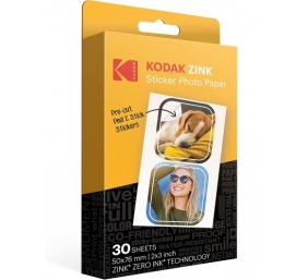 Kodak ZINK 2x3'' 50x76 mm 30 Sheets Pre-Cut Sticker Fotopopierius