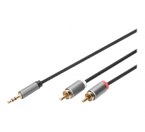 Digitus Audio adapter cable, 3.5 mm stereo jack to RCA | DB-510330-010-S