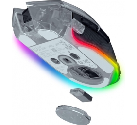 Razer Basilisk V3 Pro 35K Belaidė žaidimų pelė RF Wireless+Bluetooth+USB-A 35000 DPI, Phantom White