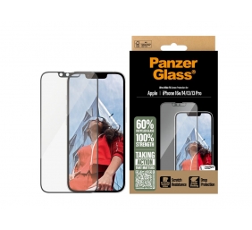 PanzerGlass Screen protector | Apple | iPhone 13/iPhone 13 Pro/iPhone 14/iPhone 16e | Glass | Transparent | Ultra-Wide Fit W. Aligner