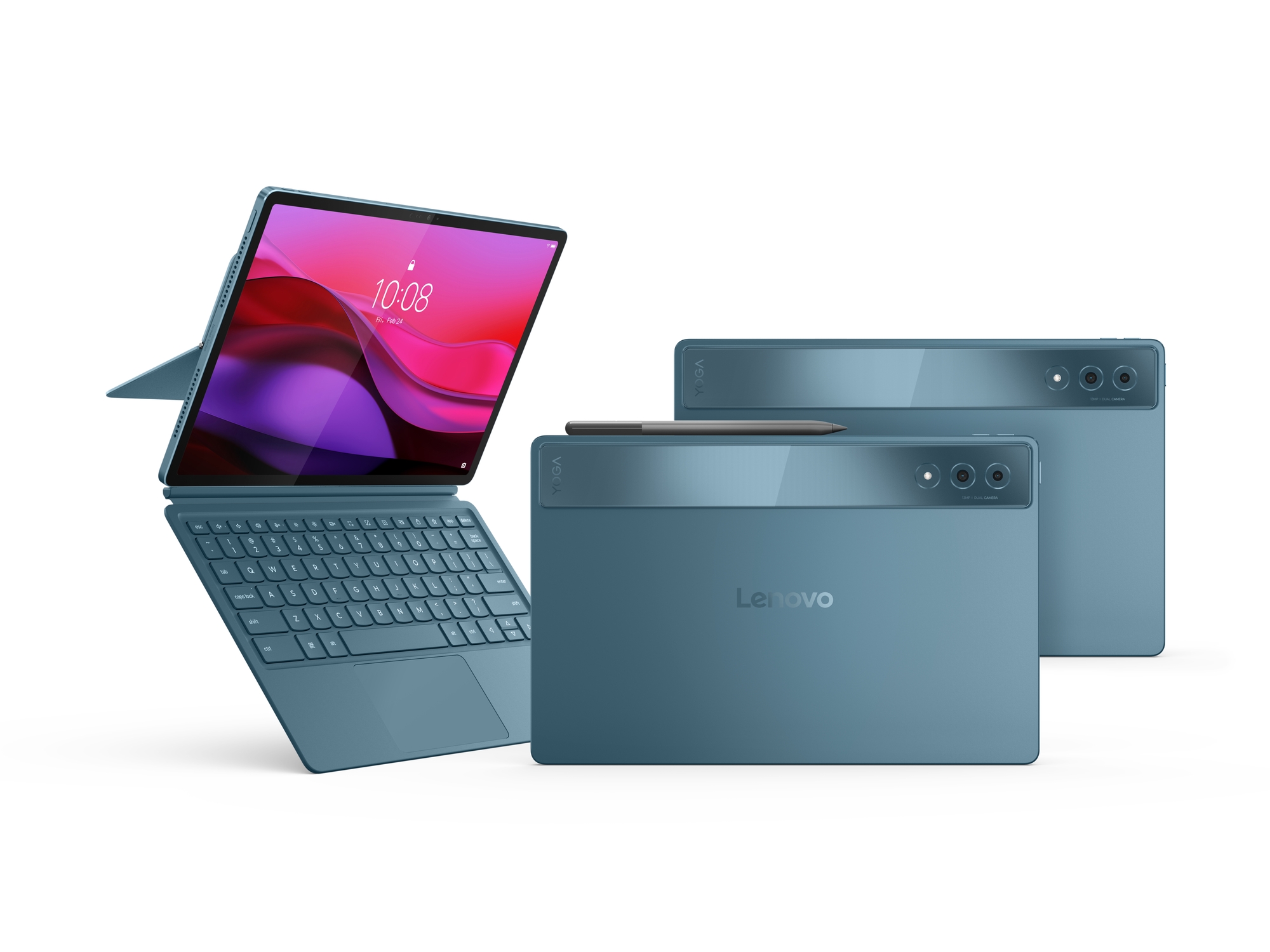 Lenovo | Yoga Tab Plus Wi-Fi (without power adapter) | ZAEG0018NL | 12.7 " | Tidal Teal | LTPS | 2944 x 1840 pixels | Qualcomm | Snapdragon 8 Gen 3 Mobile Platform | 16 GB | Soldered LPDDR5x | 256 GB | Wi-Fi | Front camera | 13 MP | Rear camera | 13 MP | 