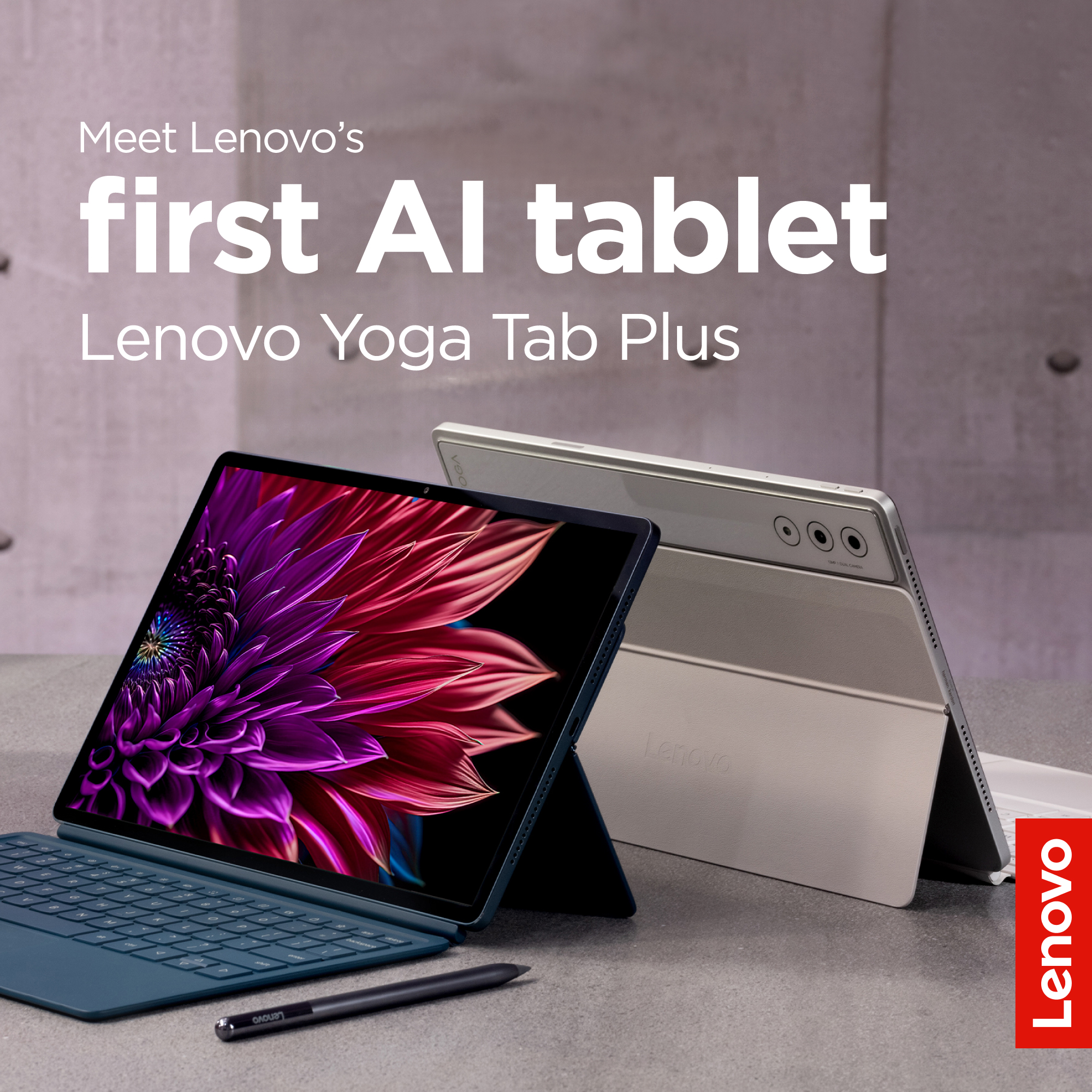 Lenovo | Yoga Tab Plus Wi-Fi (without power adapter) | ZAEG0018NL | 12.7 " | Tidal Teal | LTPS | 2944 x 1840 pixels | Qualcomm | Snapdragon 8 Gen 3 Mobile Platform | 16 GB | Soldered LPDDR5x | 256 GB | Wi-Fi | Front camera | 13 MP | Rear camera | 13 MP | 