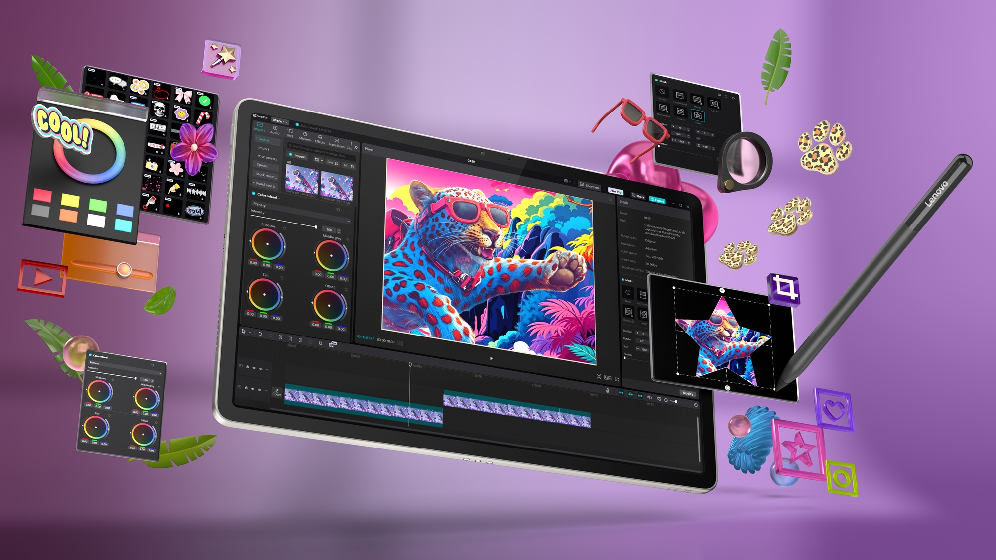 Lenovo Yoga Tab Wi-Fi (without power adapter) | ZAG60208SE | 11.1 " | Seashell | 3200 x 2000 pixels | Qualcomm | Snapdragon 8 Gen 3 Mobile Platform | 12 GB | Soldered LPDDR5x | 256 GB | Wi-Fi | Front camera | 13 MP | Rear camera | 13+2 MP | Bluetooth | 5.