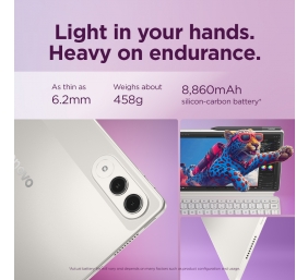 Lenovo Yoga Tab Wi-Fi (without power adapter) | ZAG60208SE | 11.1 " | Seashell | 3200 x 2000 pixels | Qualcomm | Snapdragon 8 Gen 3 Mobile Platform | 12 GB | Soldered LPDDR5x | 256 GB | Wi-Fi | Front camera | 13 MP | Rear camera | 13+2 MP | Bluetooth | 5.