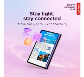 Lenovo Idea Tab Plus Wi-Fi (without power adapter) | ZAG70004SE | 12.1 " | Luna Grey | IPS | 2560 x 1600 pixels | MediaTek | Dimensity 6400 | 12 GB | Soldered LPDDR4x | 256 GB | Wi-Fi | Front camera | 8 MP | Rear camera | 13 MP | Bluetooth | 5.2 | Android