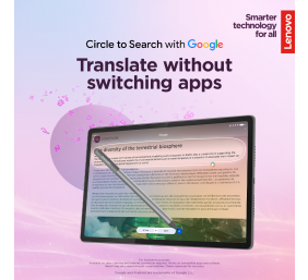 Lenovo Idea Tab Plus Wi-Fi (without power adapter) | ZAG70004SE | 12.1 " | Luna Grey | IPS | 2560 x 1600 pixels | MediaTek | Dimensity 6400 | 12 GB | Soldered LPDDR4x | 256 GB | Wi-Fi | Front camera | 8 MP | Rear camera | 13 MP | Bluetooth | 5.2 | Android