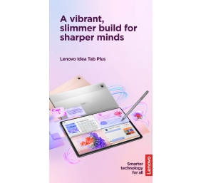 Lenovo Idea Tab Plus Wi-Fi (without power adapter) | ZAG70004SE | 12.1 " | Luna Grey | IPS | 2560 x 1600 pixels | MediaTek | Dimensity 6400 | 12 GB | Soldered LPDDR4x | 256 GB | Wi-Fi | Front camera | 8 MP | Rear camera | 13 MP | Bluetooth | 5.2 | Android