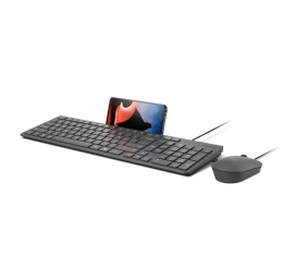 Lenovo 310 USB-A Wired Combo US English | Keyboard and Mouse Set | Wired | Mouse included | US English | Luna Grey
