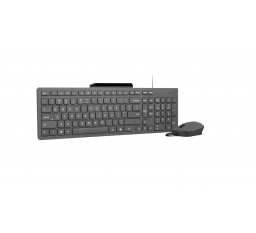 Lenovo 310 USB-A Wired Combo US English | Keyboard and Mouse Set | Wired | Mouse included | US English | Luna Grey