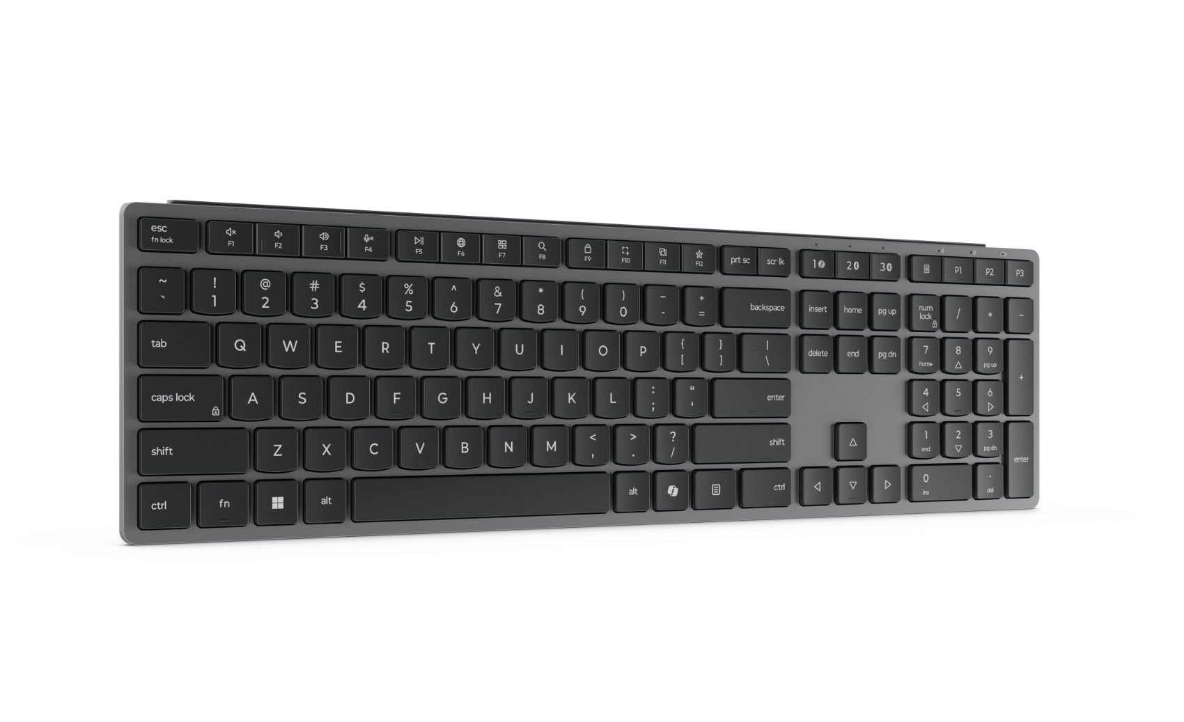 Lenovo 700 Modern Multi-Device Wireless Keyboard-US English | Keyboard | Wireless | US English | Bluetooth | Luna Grey