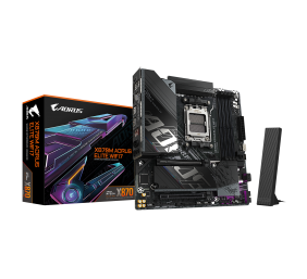 Gigabyte X870M AORUS ELITE WIFI7 | Processor family AMD | Processor socket AM5 | DDR5 | Supported hard disk drive interfaces SATA, M.2 | Number of SATA connectors 2