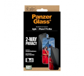 PanzerGlass Screen protector | Apple | iPhone 17 Pro Max | Glass | Transparent | Ultra-Wide Fit w. EasyAligner