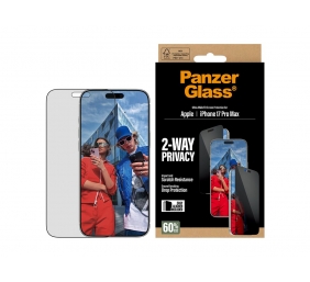 PanzerGlass Screen protector | Apple | iPhone 17 Pro Max | Glass | Transparent | Ultra-Wide Fit w. EasyAligner