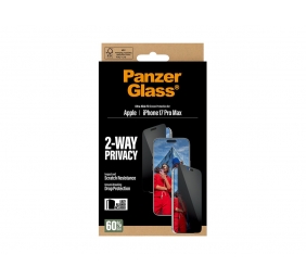 PanzerGlass Screen protector | Apple | iPhone 17 Pro Max | Glass | Transparent | Ultra-Wide Fit w. EasyAligner