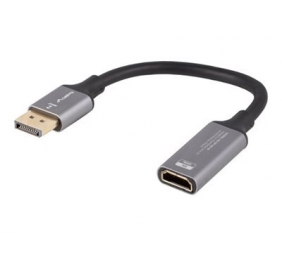 Lanberg Displayport (M) to HDMI (F) Adapter 8K on cable 20cm, Silver | AD-DP-HD-04