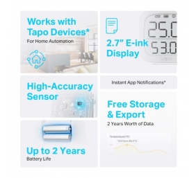 TP-Link TAPO T315 Išmanusis temperatūros ir drėgmės jutiklis