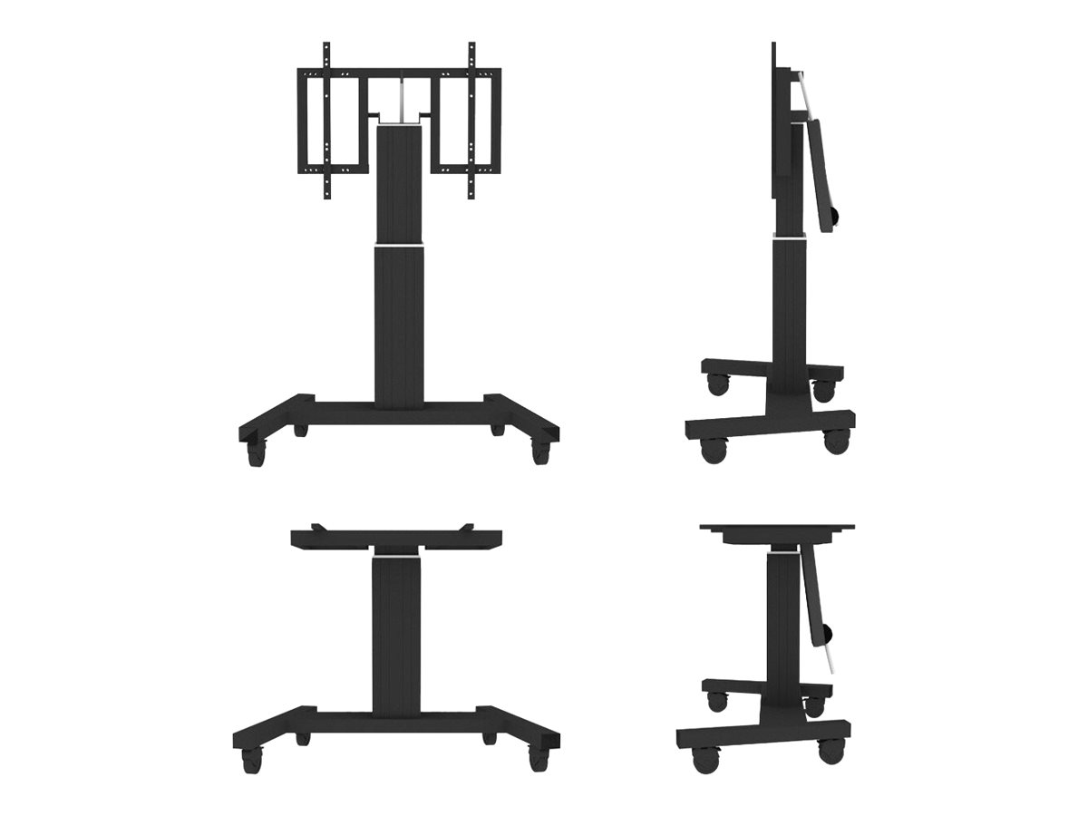 Neomounts Floor stand | PLASMA-M2500TBLACK TV trolley | Adjustable Height, Tilt | 42-100 " | Maximum weight (capacity) 150 kg | Black