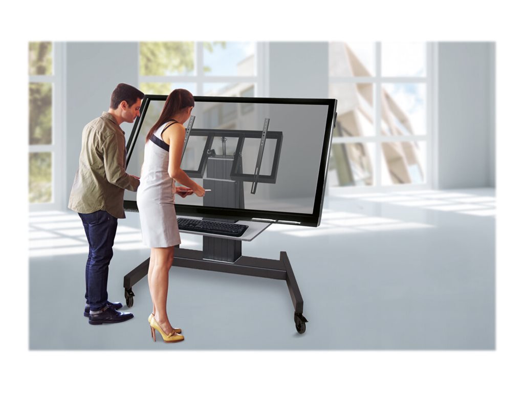 Neomounts Floor stand | PLASMA-M2500TBLACK TV trolley | Adjustable Height, Tilt | 42-100 " | Maximum weight (capacity) 150 kg | Black