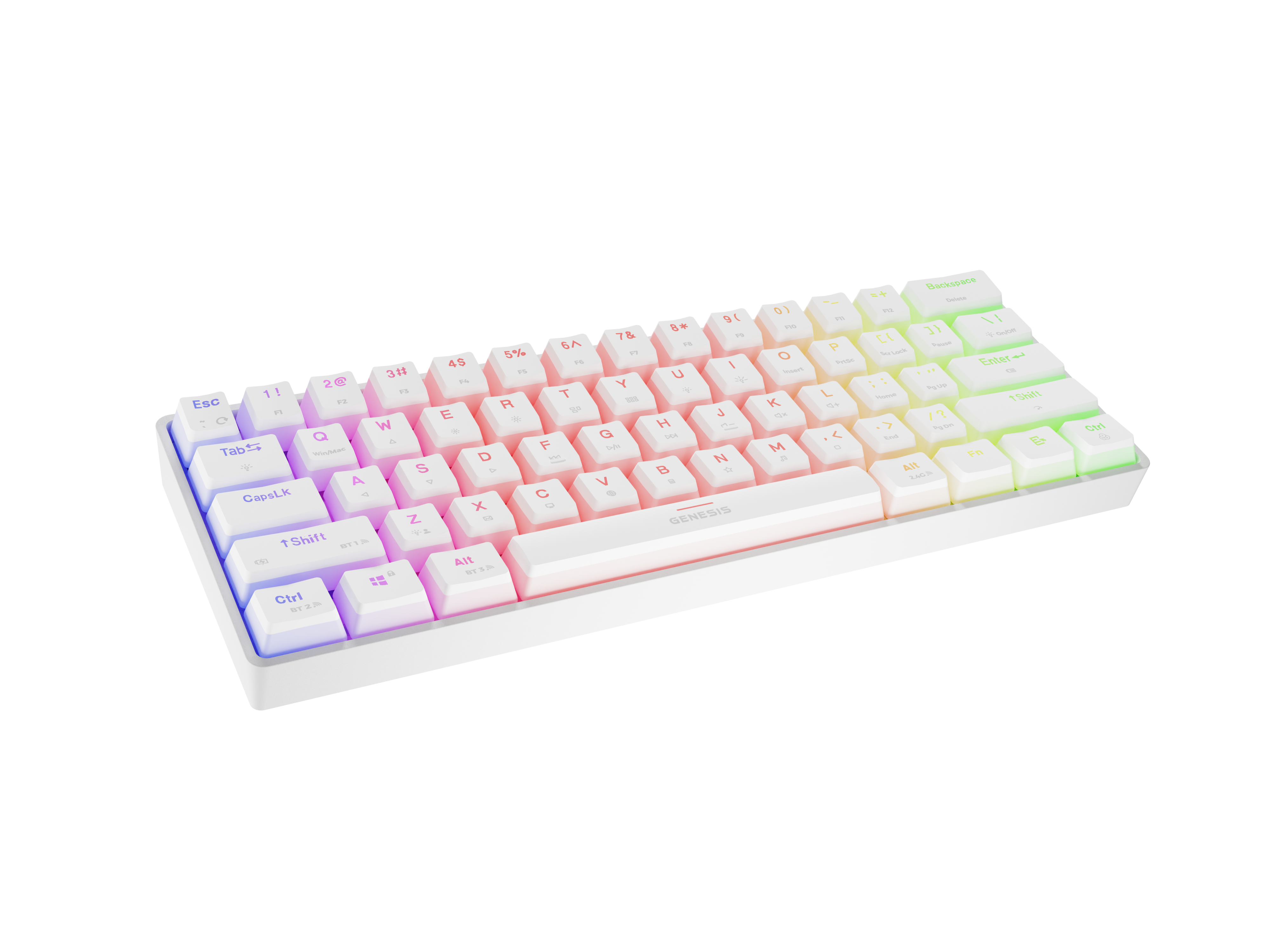 Genesis | THOR 660 G2 | Gaming keyboard | Wireless/Wired | US | White | 2.4 GHz, Bluetooth, USB | Tactile