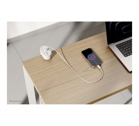Neomounts | Desk socket with clamp and USB-C and USB-A ports - Quick charge | DS22-840WH6 | White