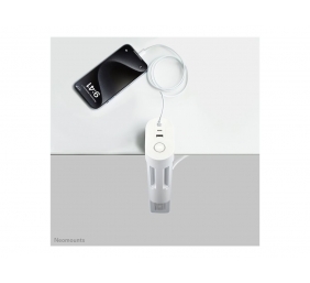 Neomounts | Desk socket with clamp and USB-C and USB-A ports - Quick charge | DS22-840WH6 | White