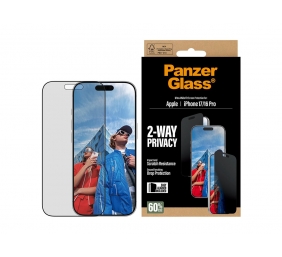 PanzerGlass Screen protector | Apple | iPhone 17/iPhone 16 Pro | Tempered Glass | Transparent | Ultra-Wide Fit w. EasyAligner