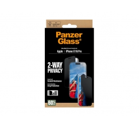 PanzerGlass Screen protector | Apple | iPhone 17/iPhone 16 Pro | Tempered Glass | Transparent | Ultra-Wide Fit w. EasyAligner