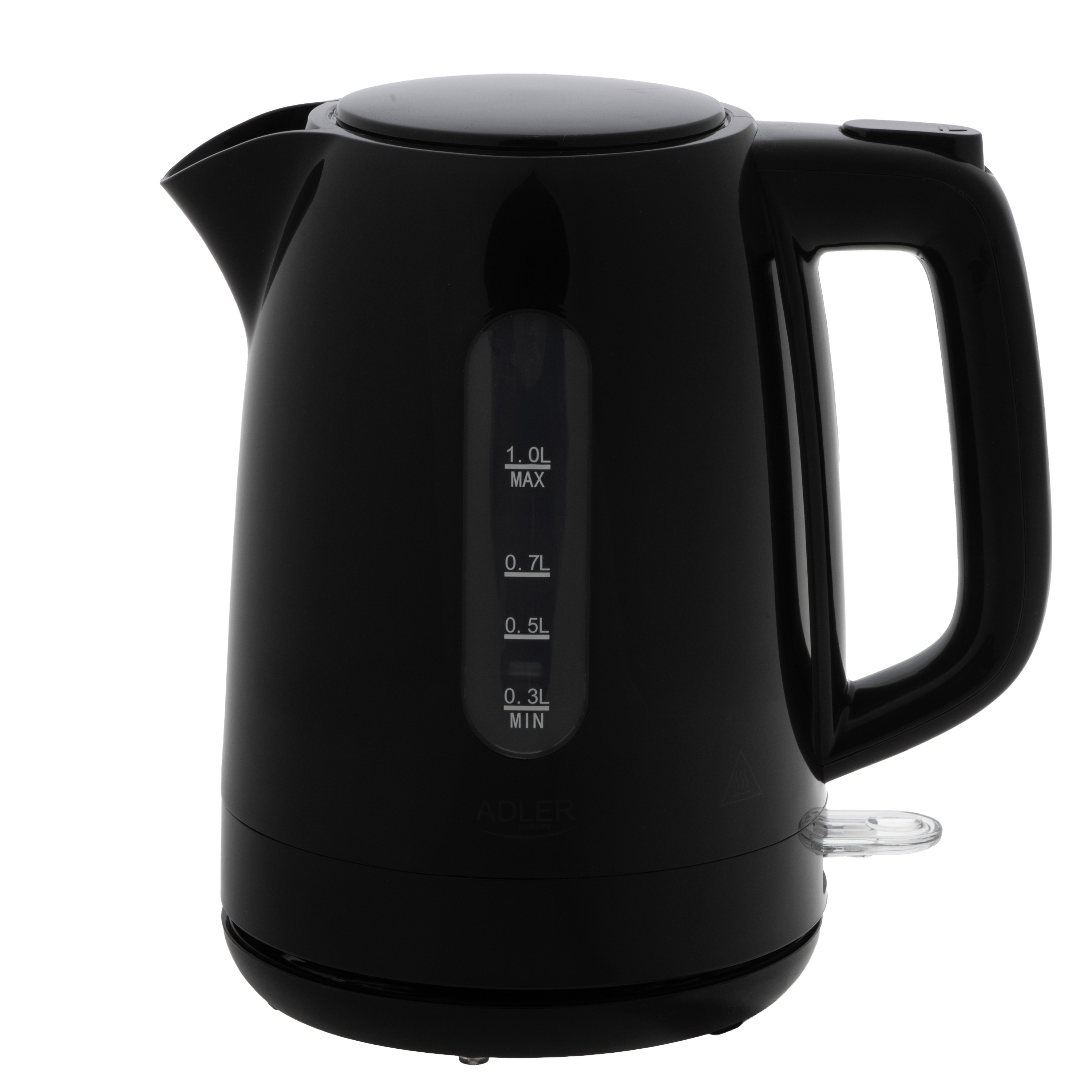Adler Kettle | AD 1380b | Electric | 2200 W | 1 L | Polypropylene | 360° rotational base | Black