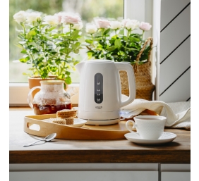 Adler Kettle | AD 1380w | Electric | 2200 W | 1 L | Polypropylene | 360° rotational base | White