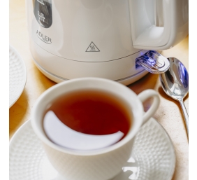 Adler Kettle | AD 1380w | Electric | 2200 W | 1 L | Polypropylene | 360° rotational base | White