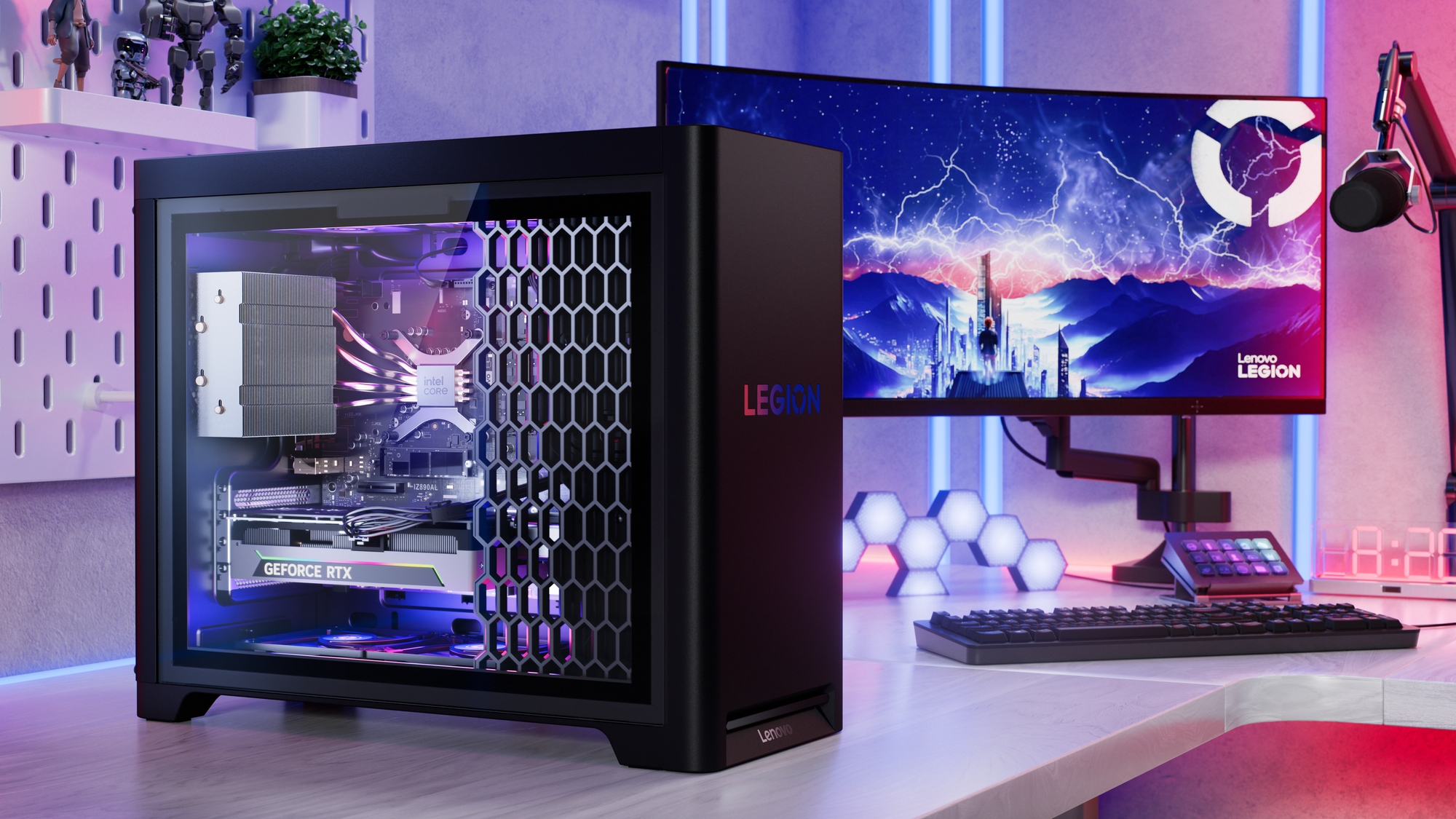 Lenovo Legion | T5 30IAS10 | Desktop | Tower | Intel Core Ultra 7 | 265KF | 32 (2x16GB) GB | UDIMM DDR5 | 2000 GB | NVIDIA GeForce RTX 5070 | No Optical drive | Nordic | Windows 11 Pro | Warranty 24 month(s)