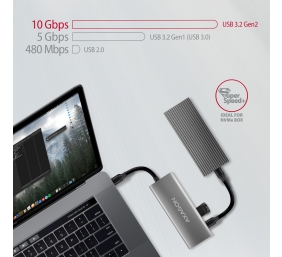 AXAGON Multi-port USB-C 10Gbps hub, 13cm | HMC-5G21