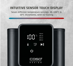 Caso Turbo Hot Water Dispenser | HW 616 | Water Dispenser | 2600 W | 2.5 L | Plastic/Stainless Steel | Black/Stainless Steel