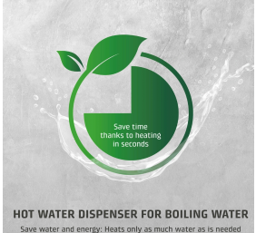 Caso Turbo Hot Water Dispenser | HW 616 | Water Dispenser | 2600 W | 2.5 L | Plastic/Stainless Steel | Black/Stainless Steel