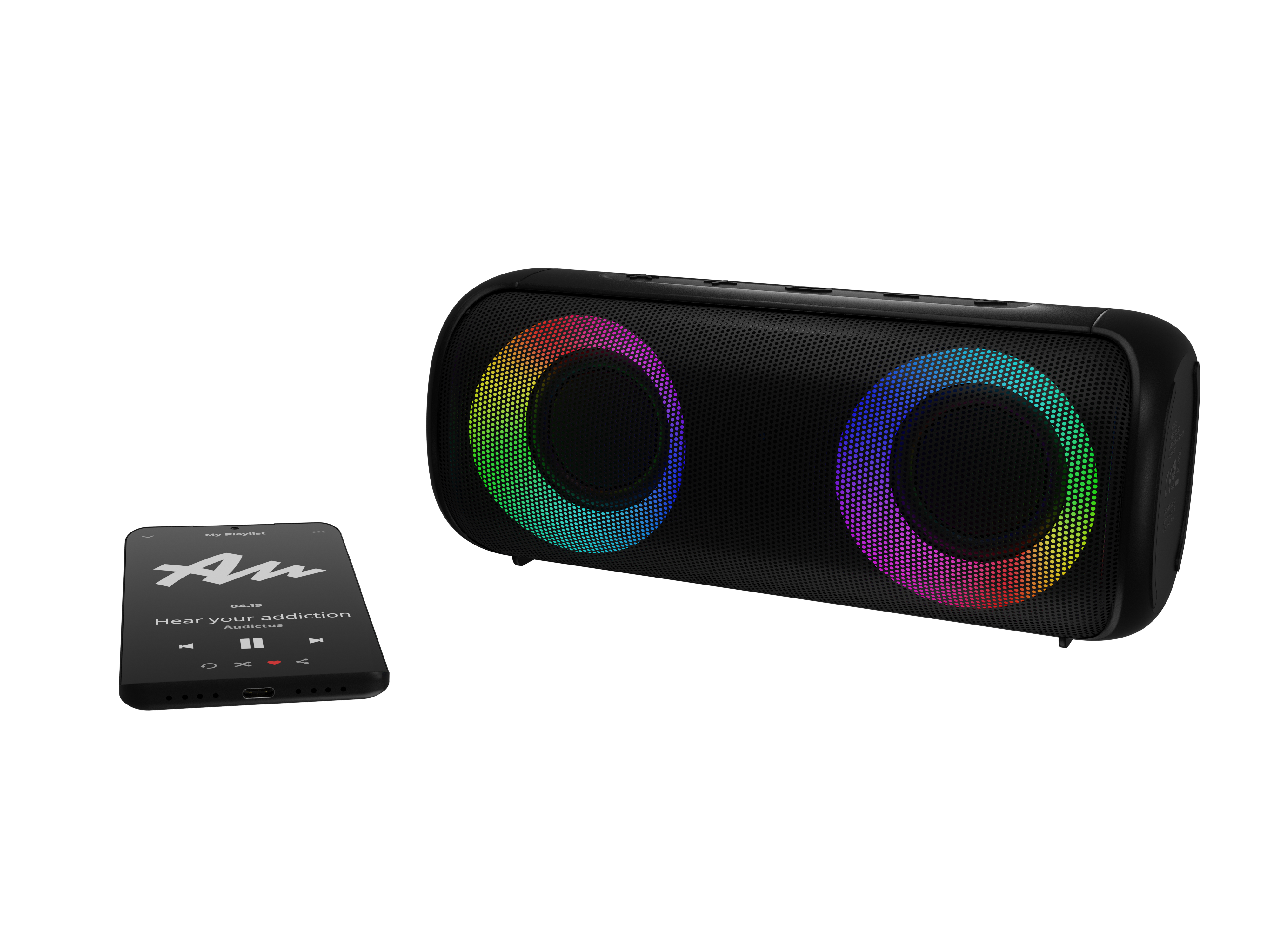 Audictus Speakers | Aurora Pro Tws RGB | 20 W | Waterproof | Bluetooth | Black | Wireless connection