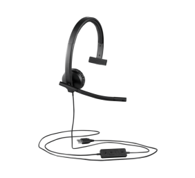Logitech H570e Mono UC Laidinės ausinės USB-A, Juoda