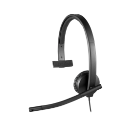 Logitech H570e Mono UC Laidinės ausinės USB-A, Juoda