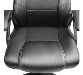 Dirbtinės odos biuro kėdė juoda 
