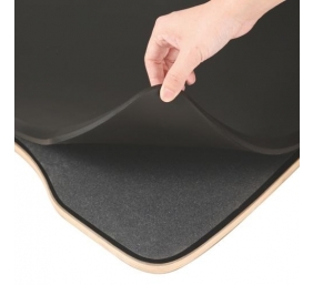 Ergonominė atraminė kėdė su antinuovargio kilimėliu, juoda 