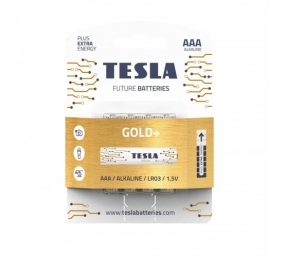 Baterijos Tesla AAA Gold+ Alkaline LR03 1250 mAh (4 vnt) (12030420)