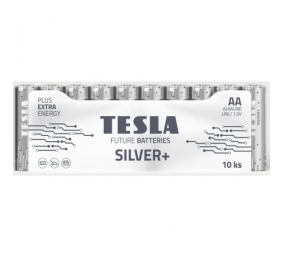 Baterijos Tesla AA Silver+ Alkaline LR06 2600 mAh (10 vnt) (13061010)