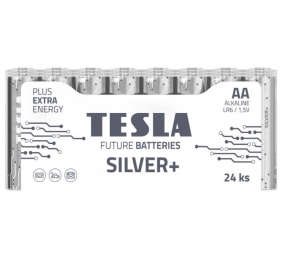 Baterijos Tesla AA Silver+ Alkaline LR06 2600 mAh (24 vnt)