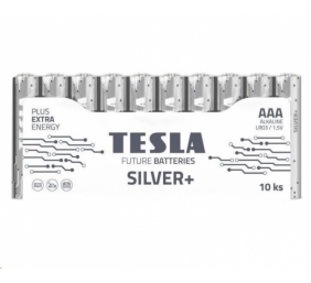Baterijos Tesla AAA Silver+ Alkaline LR03 1150 mAh (10 vnt) (13031010)