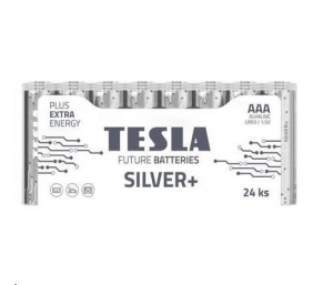 Baterijos Tesla AAA Silver+ Alkaline LR03 1150 mAh (24 vnt) (13032410)