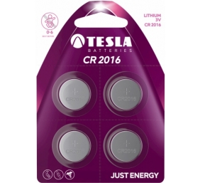 Baterija Tesla CR2016 Lithium 90 mAh 4 vnt.