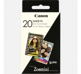 20 sheets | ZP-2030 | White | 5 x 7.6 cm | Photo Paper