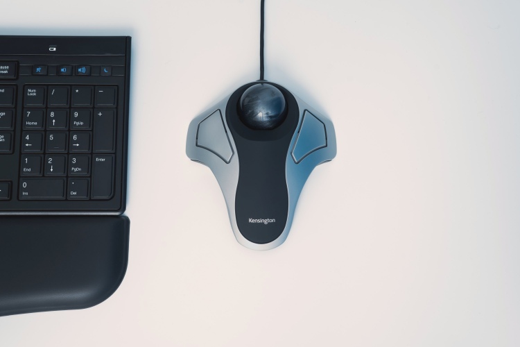 Kensington Orbit Optical Trackball Laidinė pelė su rutuliniu manipuliatoriumi, Sidabrinė