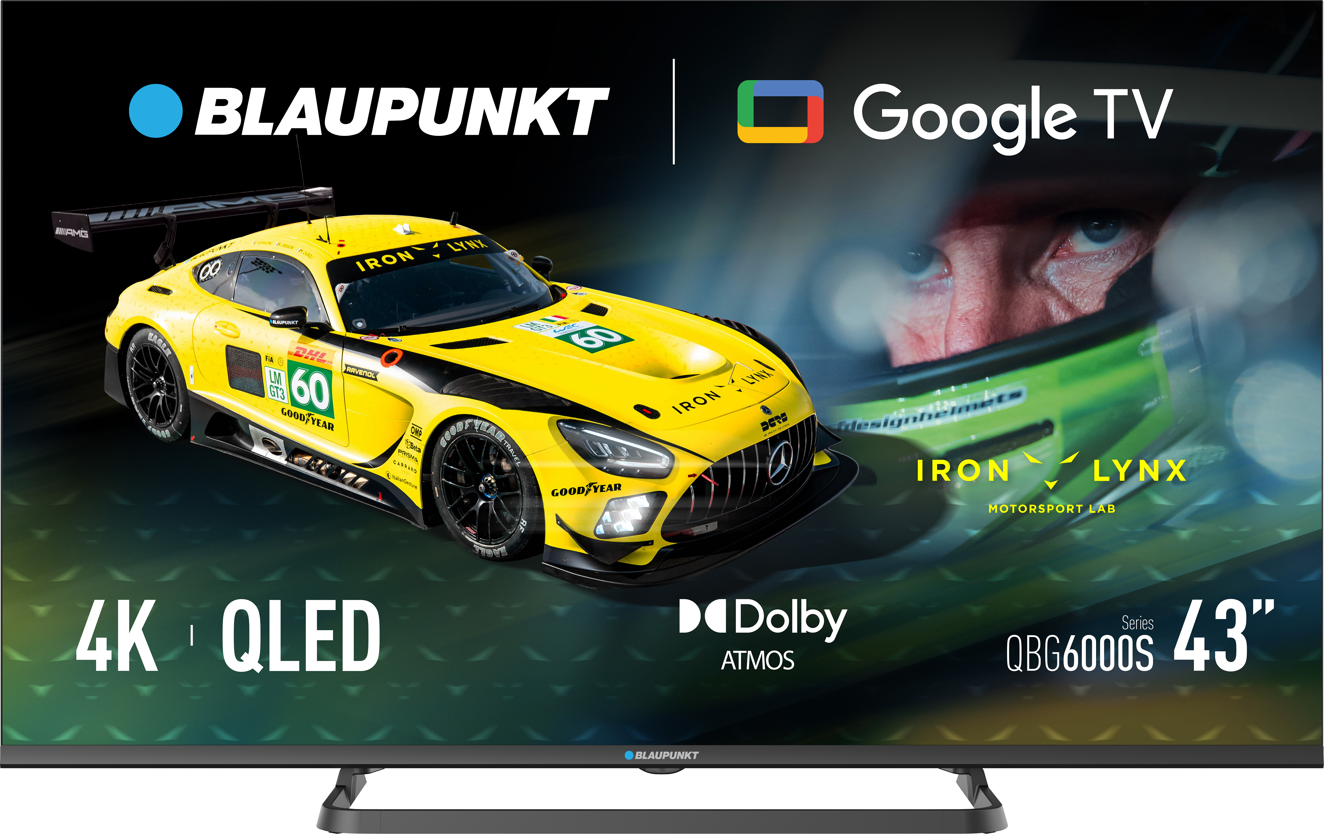 Blaupunkt QLED TV | 43QBG6000S | 43 | Smart TV | Google TV | Black